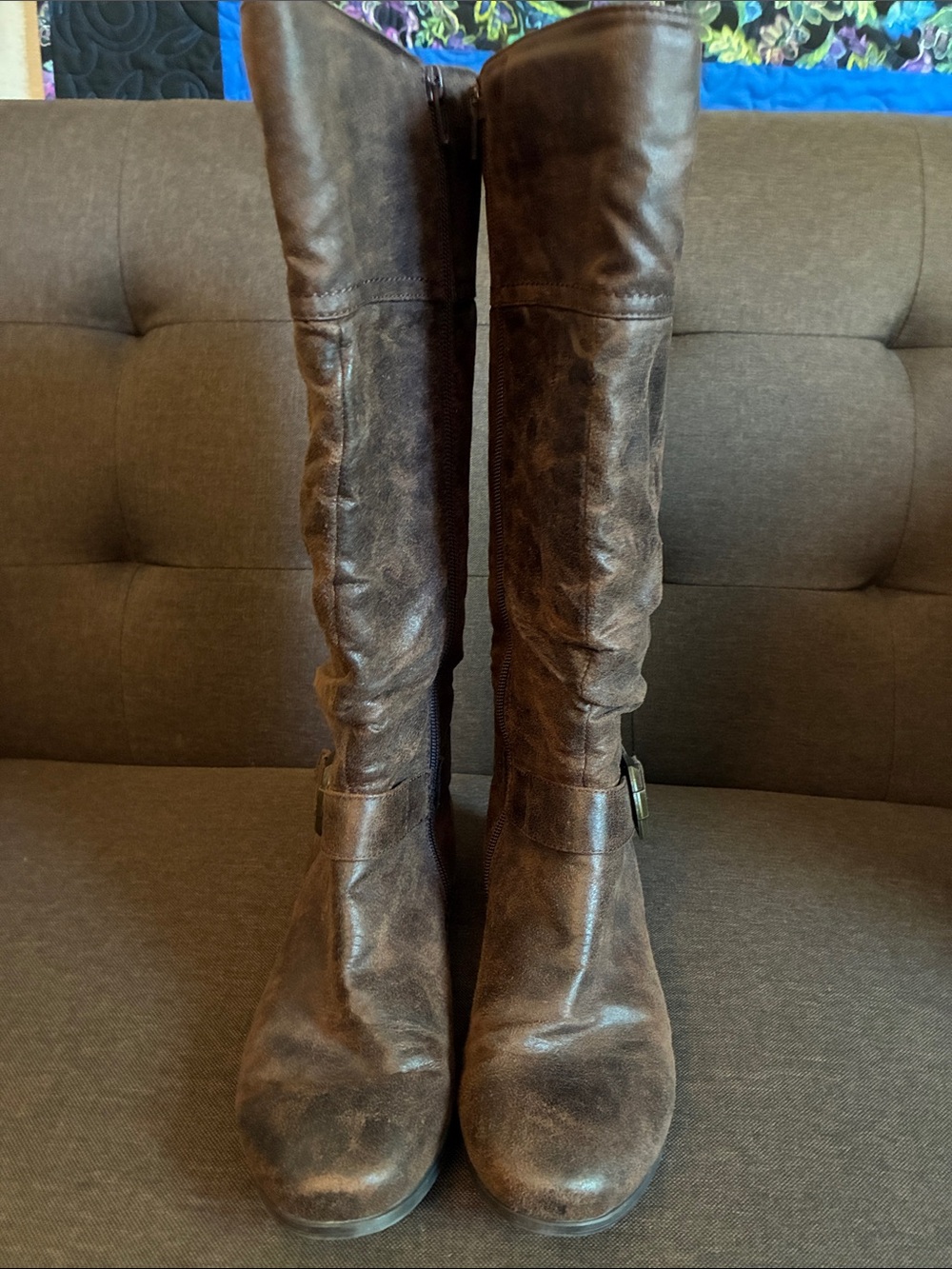 Yuu Women's Brown Leather Boots